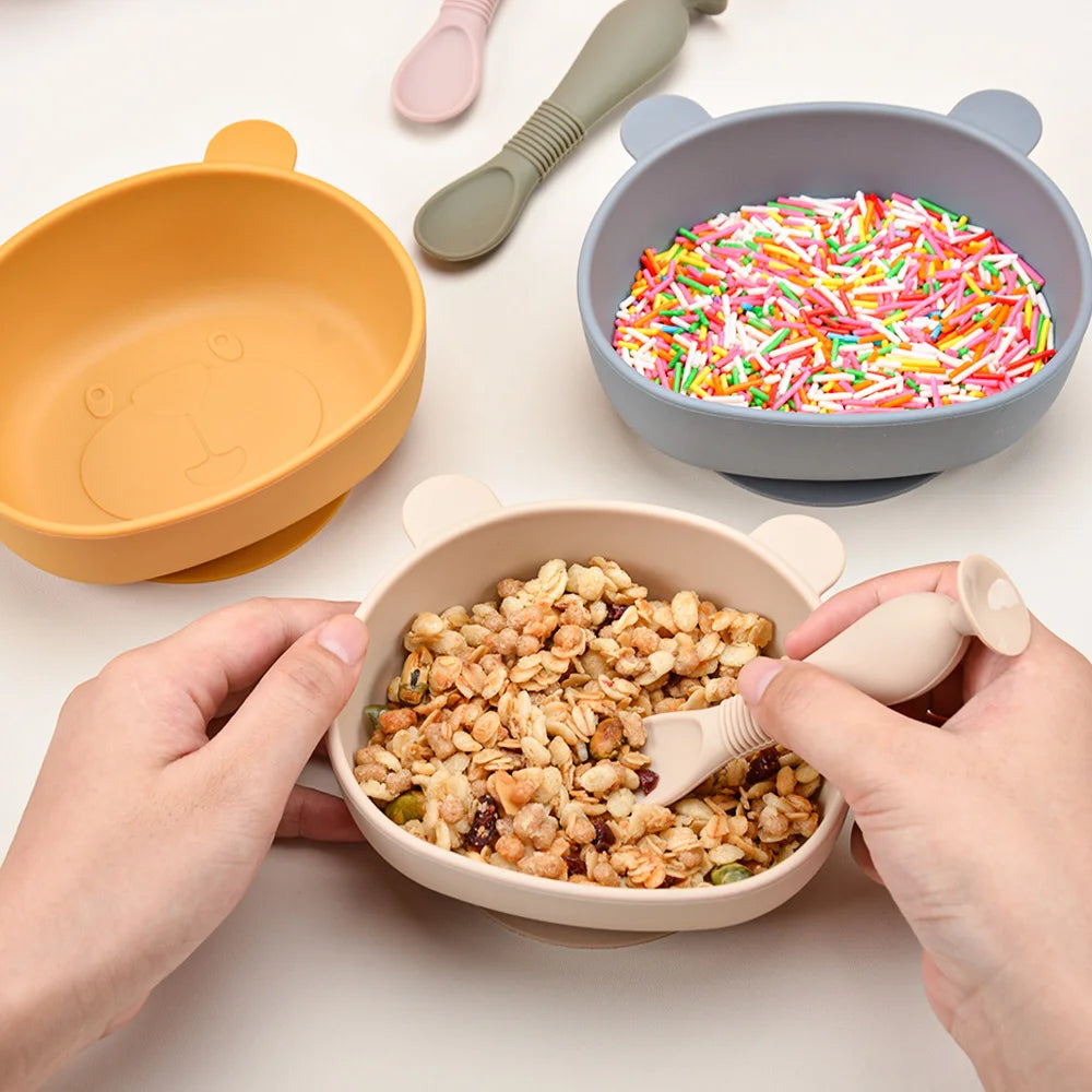 Silicone Panda  Feeding Bowl Set